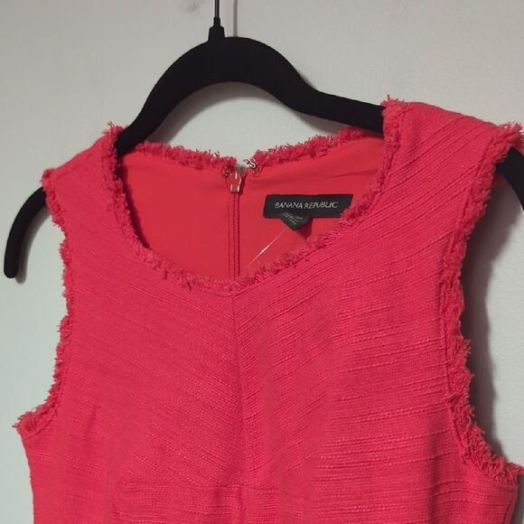 Banana Republic Vibrant Coral Sheath Mini Dress for Cocktail Nights - Picture 2 of 6